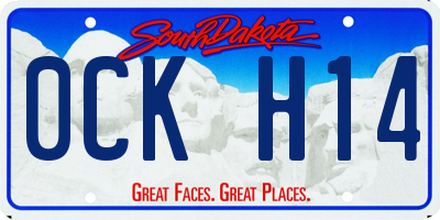 SD license plate 0CKH14
