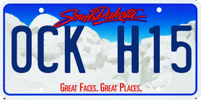 SD license plate 0CKH15