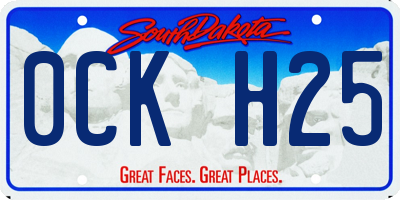 SD license plate 0CKH25