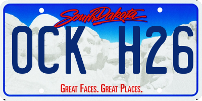 SD license plate 0CKH26