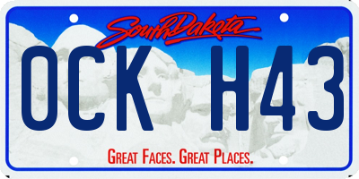 SD license plate 0CKH43