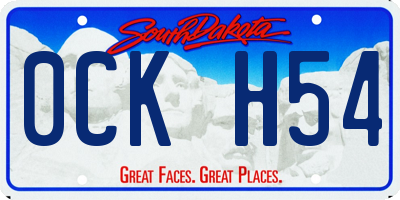 SD license plate 0CKH54