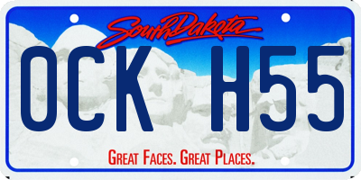 SD license plate 0CKH55