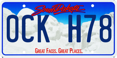 SD license plate 0CKH78