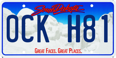 SD license plate 0CKH81
