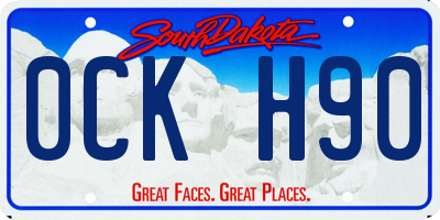 SD license plate 0CKH90
