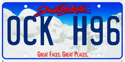SD license plate 0CKH96