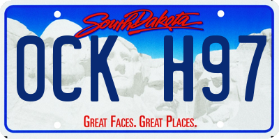 SD license plate 0CKH97