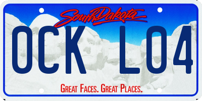 SD license plate 0CKL04