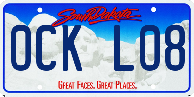 SD license plate 0CKL08