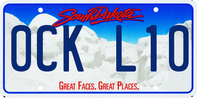 SD license plate 0CKL10