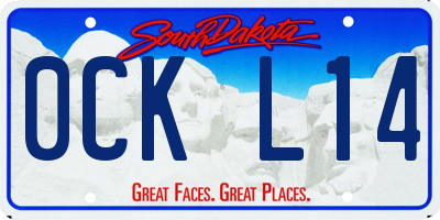 SD license plate 0CKL14