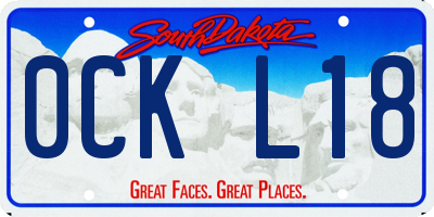 SD license plate 0CKL18