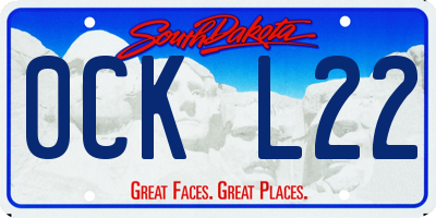 SD license plate 0CKL22
