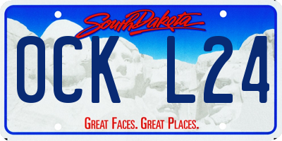 SD license plate 0CKL24