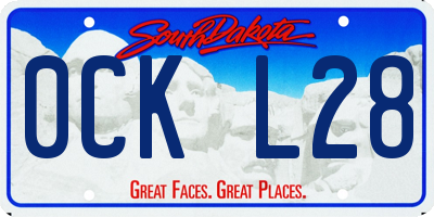 SD license plate 0CKL28