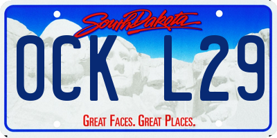 SD license plate 0CKL29