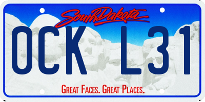 SD license plate 0CKL31