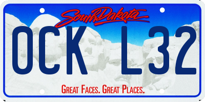 SD license plate 0CKL32