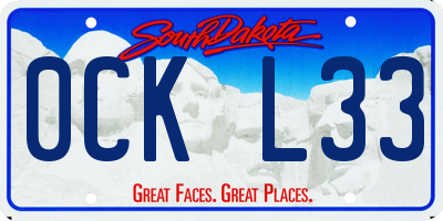 SD license plate 0CKL33