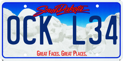 SD license plate 0CKL34