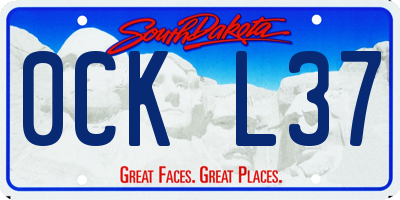 SD license plate 0CKL37
