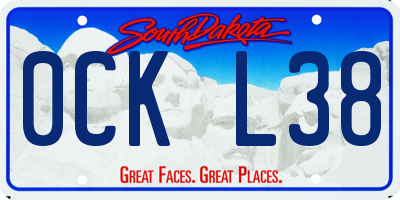 SD license plate 0CKL38