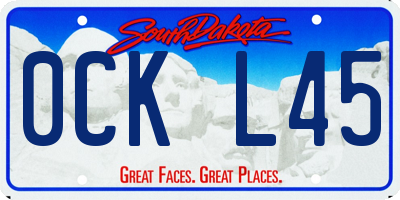 SD license plate 0CKL45