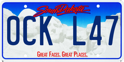 SD license plate 0CKL47