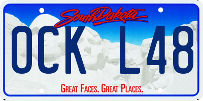SD license plate 0CKL48