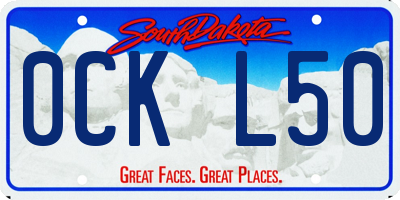 SD license plate 0CKL50