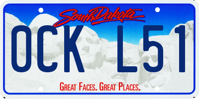 SD license plate 0CKL51