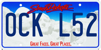 SD license plate 0CKL52