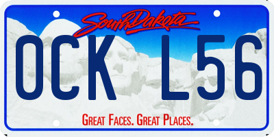 SD license plate 0CKL56