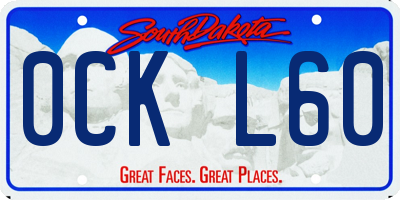 SD license plate 0CKL60