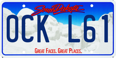 SD license plate 0CKL61