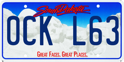 SD license plate 0CKL63