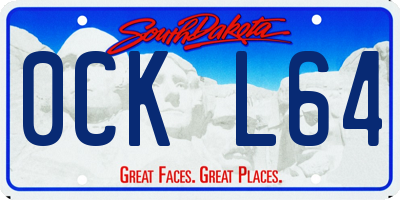 SD license plate 0CKL64
