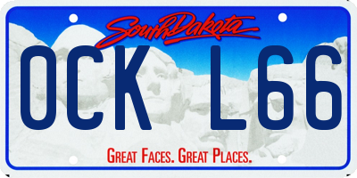 SD license plate 0CKL66