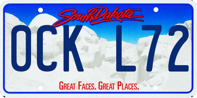 SD license plate 0CKL72