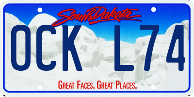 SD license plate 0CKL74