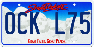 SD license plate 0CKL75