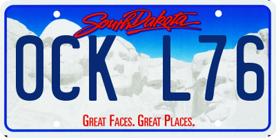 SD license plate 0CKL76