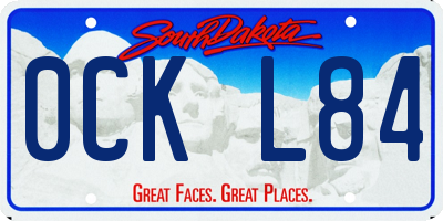 SD license plate 0CKL84