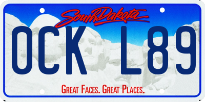 SD license plate 0CKL89