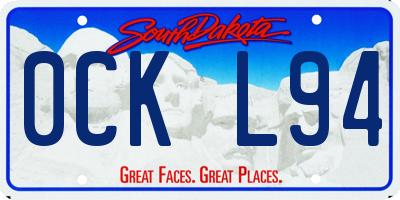 SD license plate 0CKL94