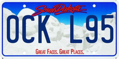 SD license plate 0CKL95