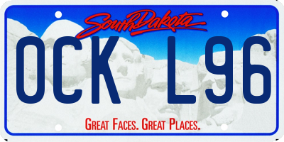 SD license plate 0CKL96