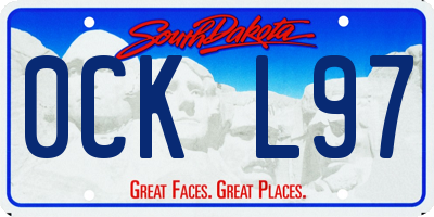 SD license plate 0CKL97