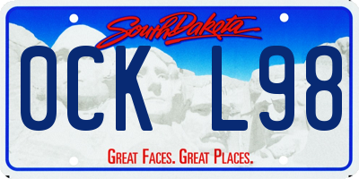 SD license plate 0CKL98